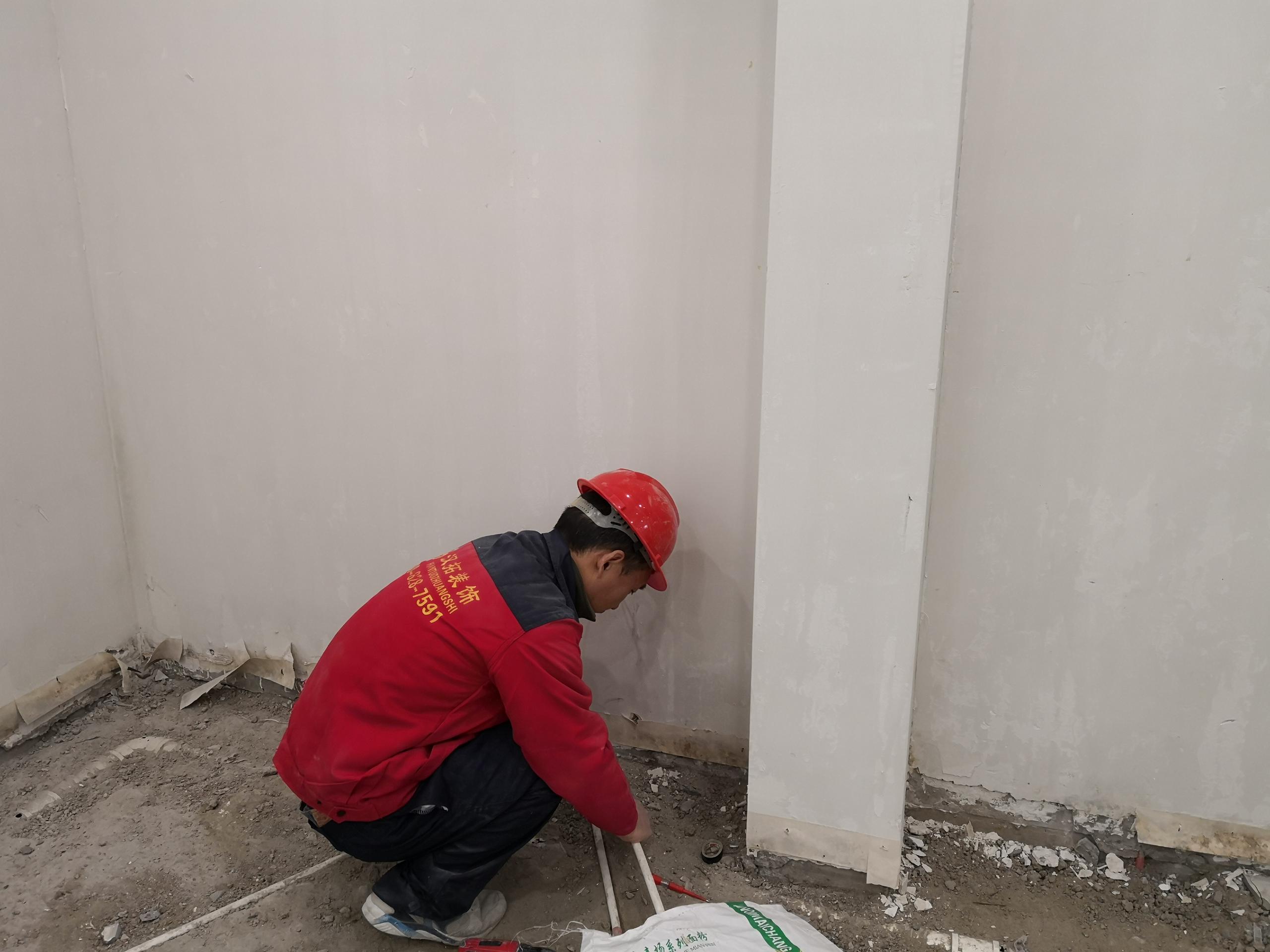 八喜供暖專賣店展廳牽手漢拓裝飾，施工進行時....